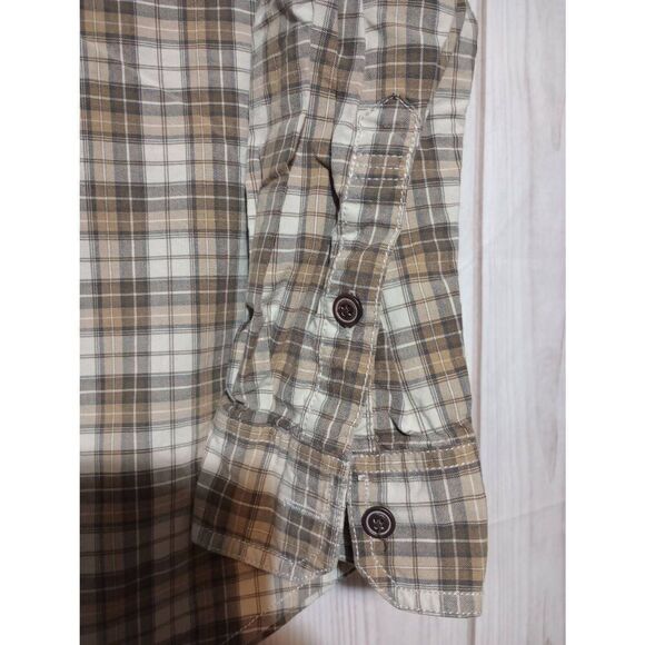 Outdoor Life Shirt Men's Small Brown Plaid Button Front Long Sleeve - Picture 4 of 7